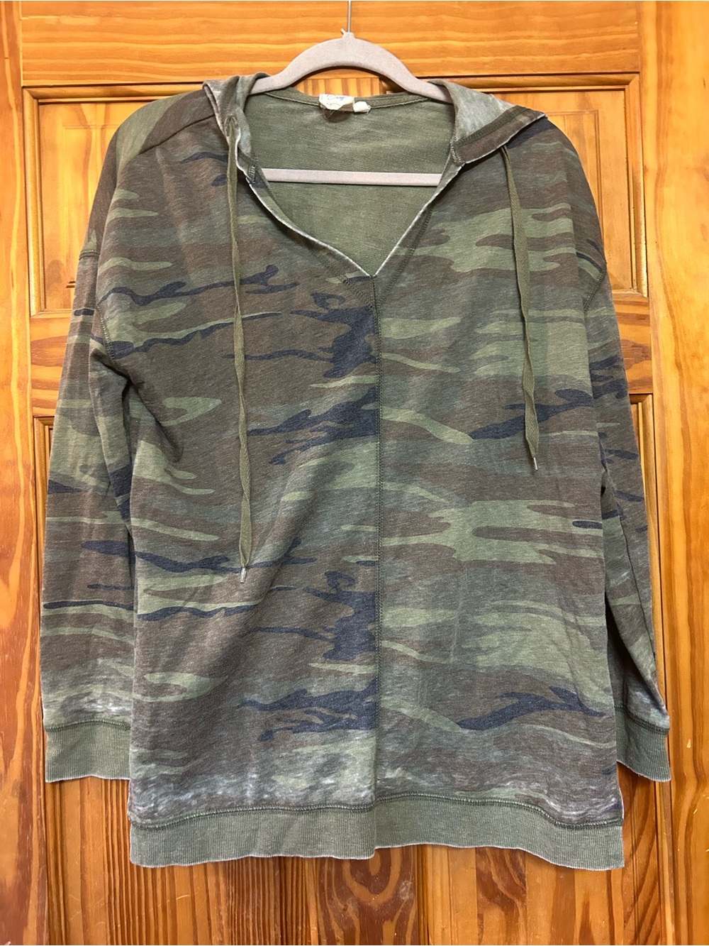 White Crow Olive Green Knit Tee with Branded Neck Label